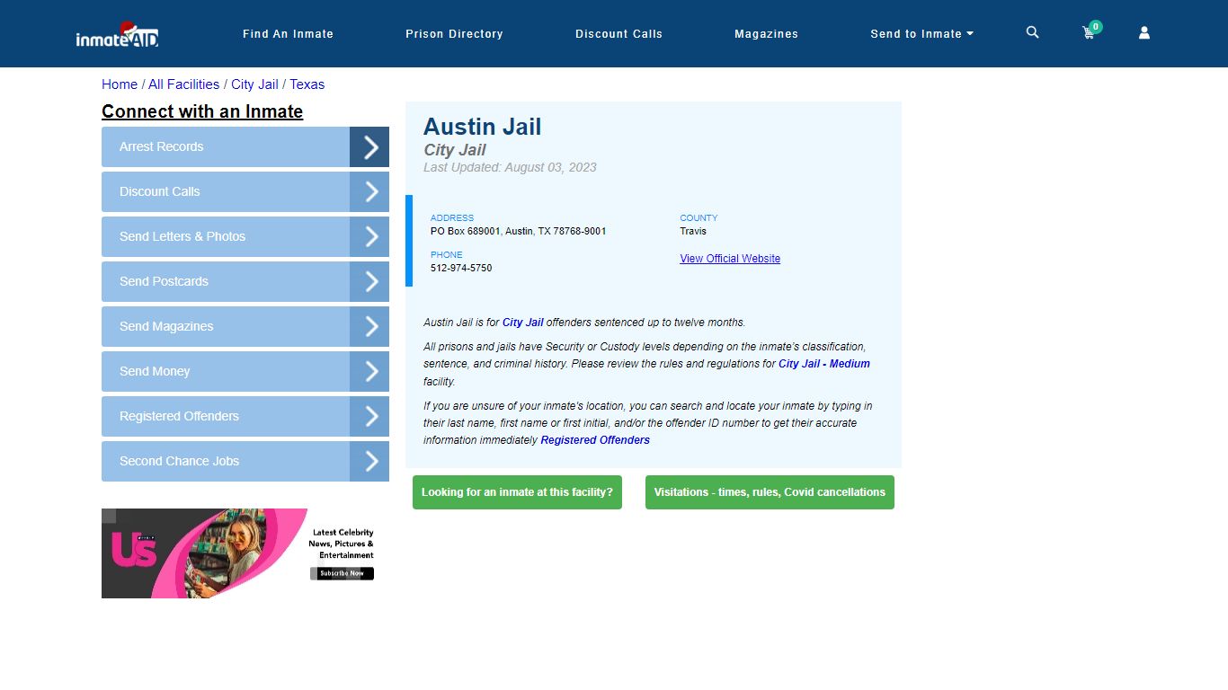 Austin Jail | Inmate Locator
